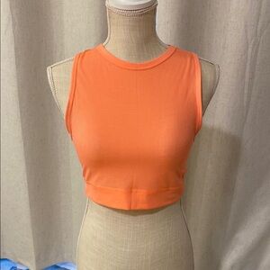 Orange Sleeveless Crop Top